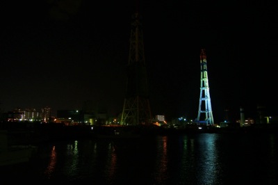 牧港漁港からの夜景
