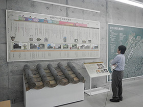 浦添市西海岸の石切場跡遺構展示